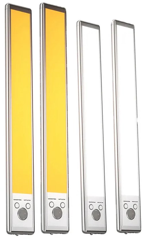 Wiederaufladbare 9,5-zoll-led-leuchte Mit Bewegungsmelder – 3 Farbmodi, 120° Erfassungsbereich Und 3 Meter Reichweite – Kabellose Schrankbeleuchtung (4er-pack)