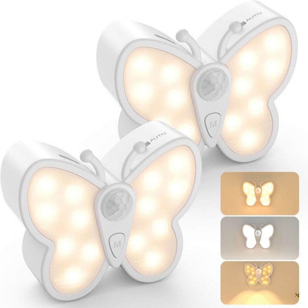 2 Led-wandleuchten, Led-nachtlichter, Strahler, Nachtlichter, Wandleuchten Mit Bewegungssensoren