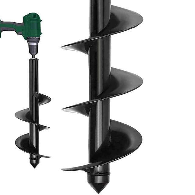 Spiralbohrer für Gartenarbeiten – 9 x 40 cm – für Akku-Bohrmaschinen – mit robustem Schaft – ideal zum Pflanzen, Zwiebelanbau, für Blumentöpfe und