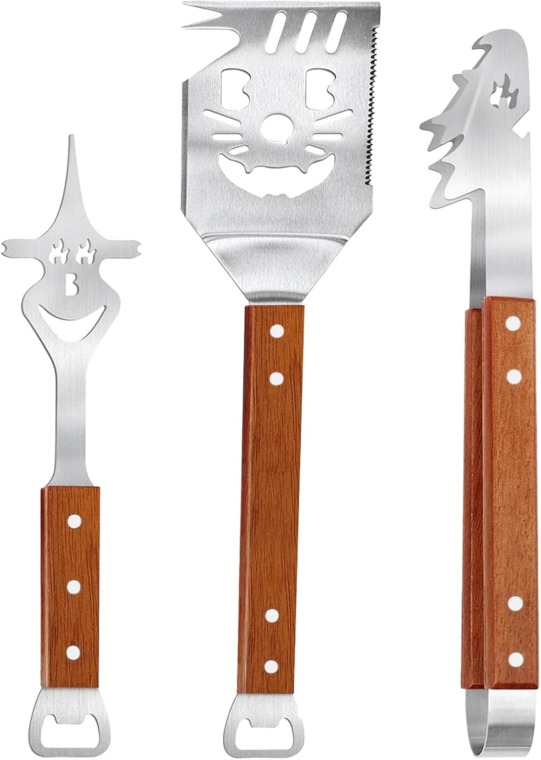 8-in-1 Multifunktionales Grillbesteck-set, 3-teiliges Grillwender-set Aus Edelstahl Für Den Außenbereich, Geeignet Für Grillabende Mit Männern.