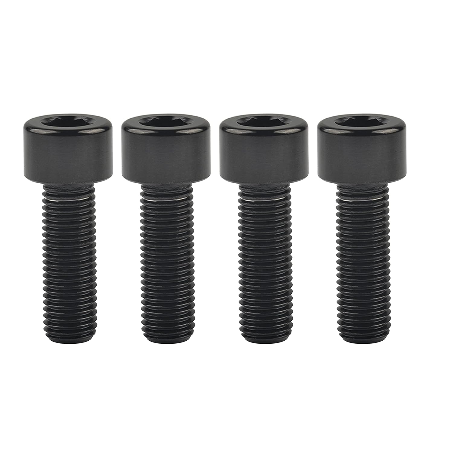 Titan-zylinderkopfschrauben Mit Innensechskant, M5-sechskantschrauben Mit Zylindrischem Kopf, 4-teiliges Set (m5x16, 0,8 Mm Steigung, Schwarz)