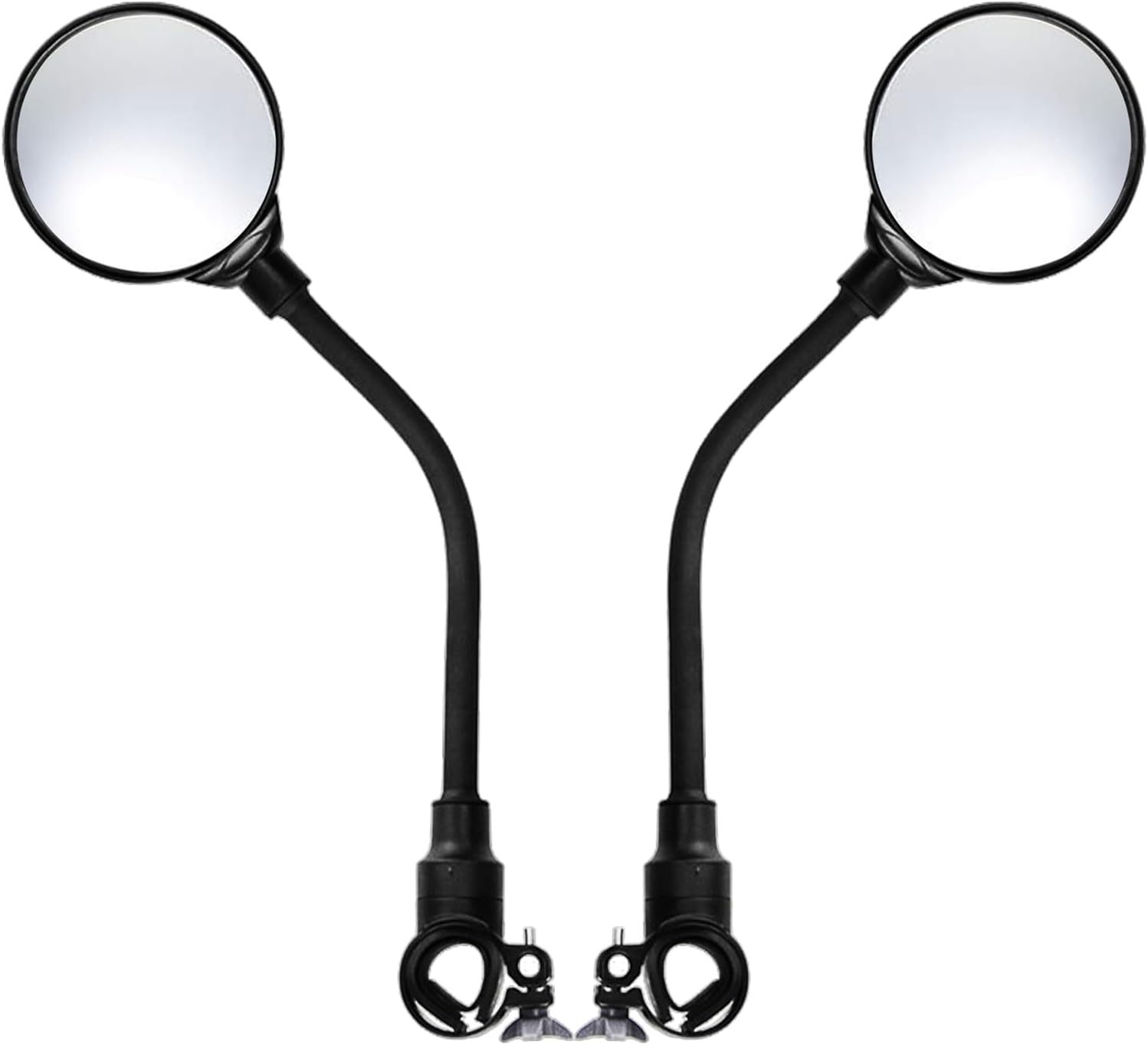 2er-pack Fahrradspiegel – Verstellbarer, Um 360° Drehbarer Acryl-rückspiegel – Stoßfest – Weitwinkel – Einfach Zu Montierender Gummiriemen – 22