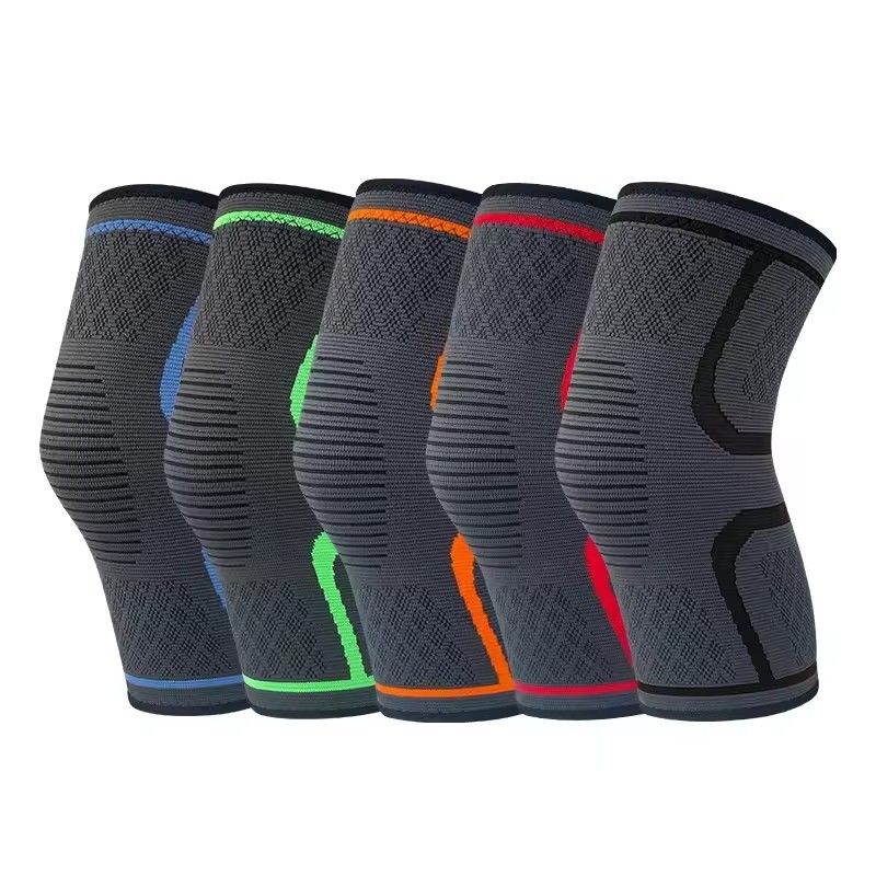 5 Paar Sport-kniebandagen – Rutschfest, Atmungsaktiv Und Dünn – Aus Farbigem Nylon – Für Outdoor-aktivitäten – Unisex – Zum Laufen, Basketballspielen Und Für Fitness
