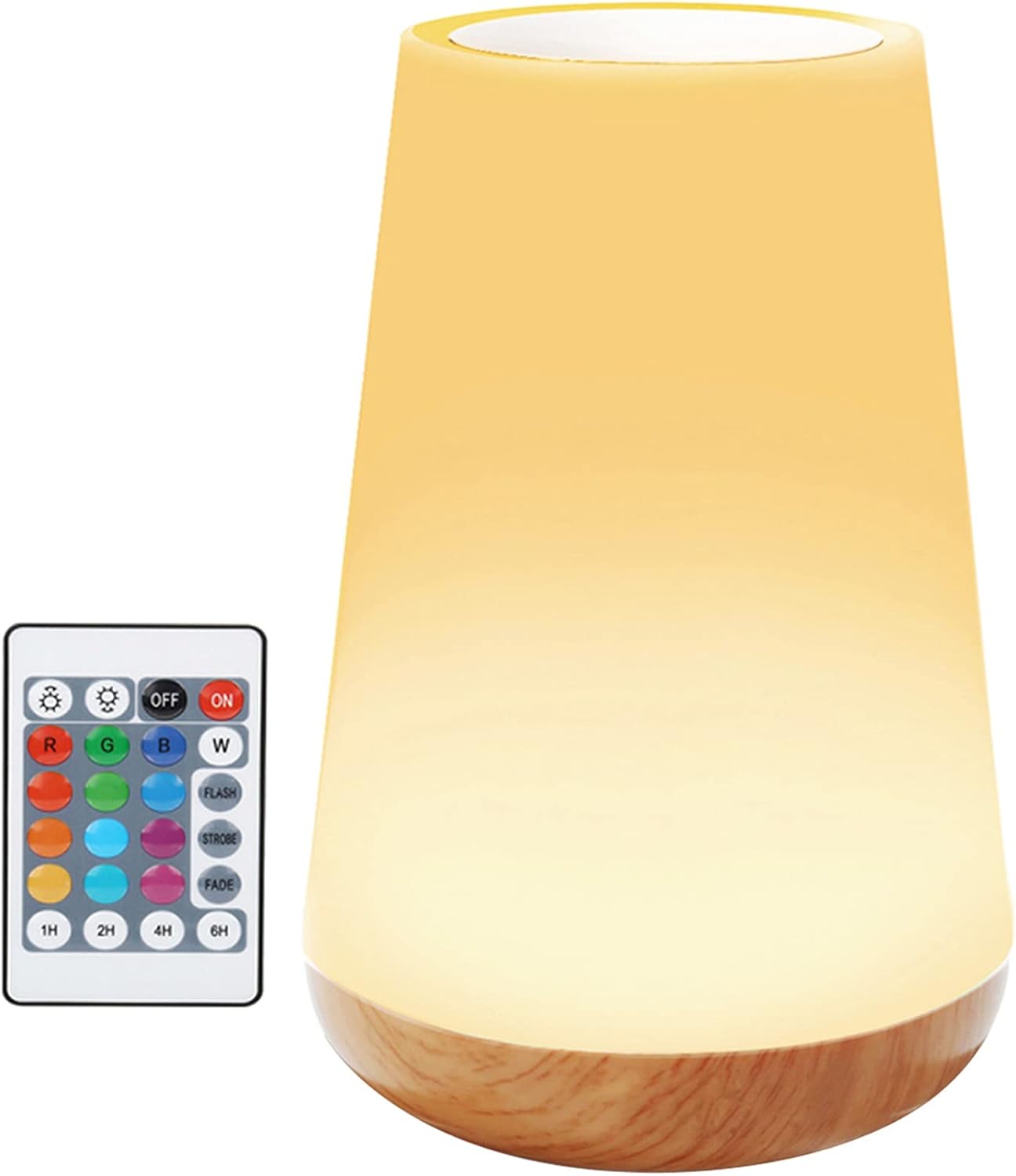 Led-nachtlicht Mit Touch-funktion, Wiederaufladbar, Dimmbar, Fernbedienung, Timer, Warmweiß, Rgb-farbwechsel