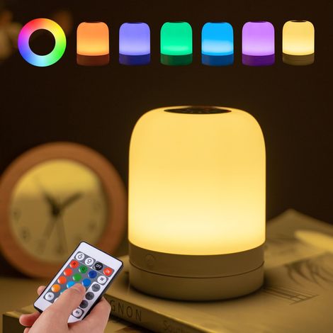 Wiederaufladbare Baby-nachttischlampe Mit Usb-anschluss Und 13 Rgb-farben, Touch-funktion