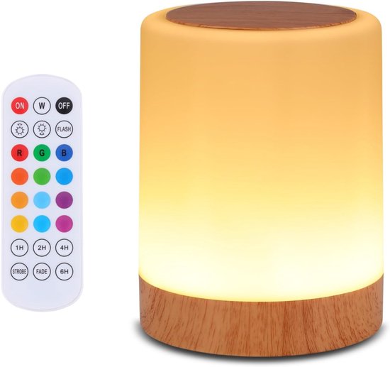 Touchscreen-nachttischlampe, Usb-wiederaufladbare Tischlampe, Dimmbares Nachtlicht, Mit Fernbedienung, Geeignet Für Schlafzimmer Und Wohnzimmer.