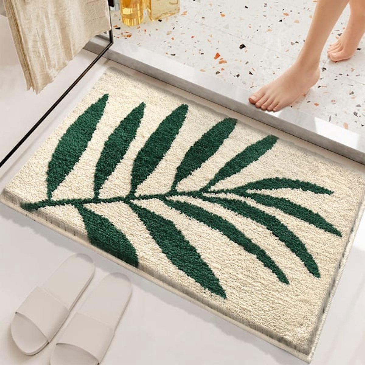 Rutschfeste Badematte - Für Drinnen Und Draußen, Wohnzimmer, Küche, Schlafzimmer - Rutschfest - Weiche Und Saugfähige Badematte (40 X 60 Cm)