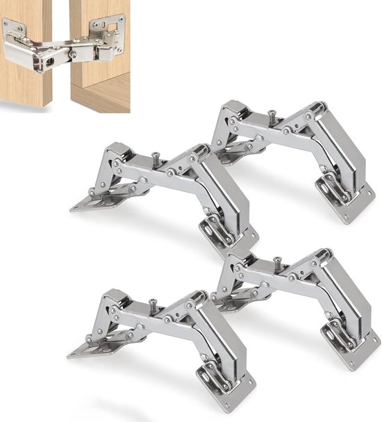 Ein Set Aus 4 Küchenmöbelstücken Mit Soft-close-scharnieren, Die Eine Drehung Um 175 Grad Ermöglichen, Inklusive Schranktürschrauben.