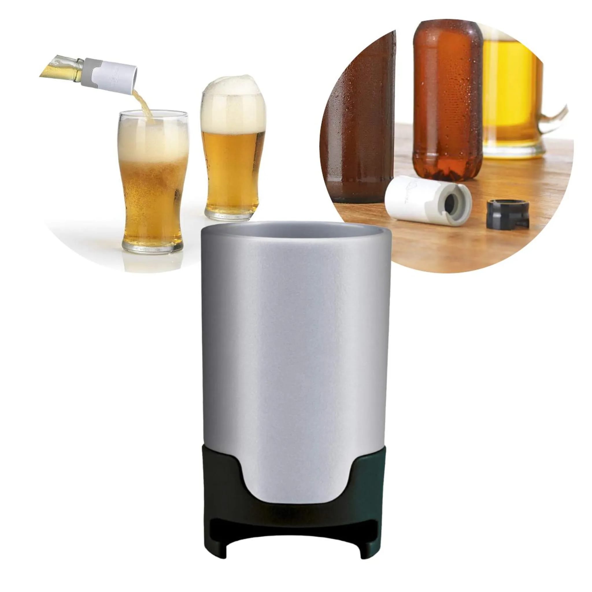 3 Tragbare Bieraufschäumer Für Glas- Und Pet-flaschen, Wiederverwendbar, Tragbare Bieraufschäumer Für Die Bar