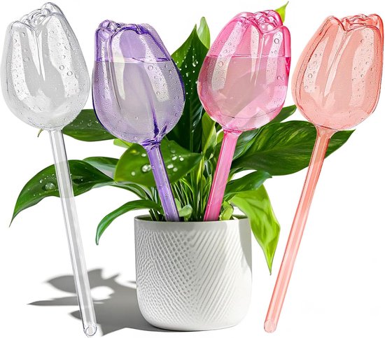4er-set Tulpen-bewässerungskugeln – Automatisches Bewässerungssystem – Wassertröpfchen Für Pflanzen – Automatische Tropfbewässerung – Kunststoff – Für Zimmer- Und Gartenpflanzen