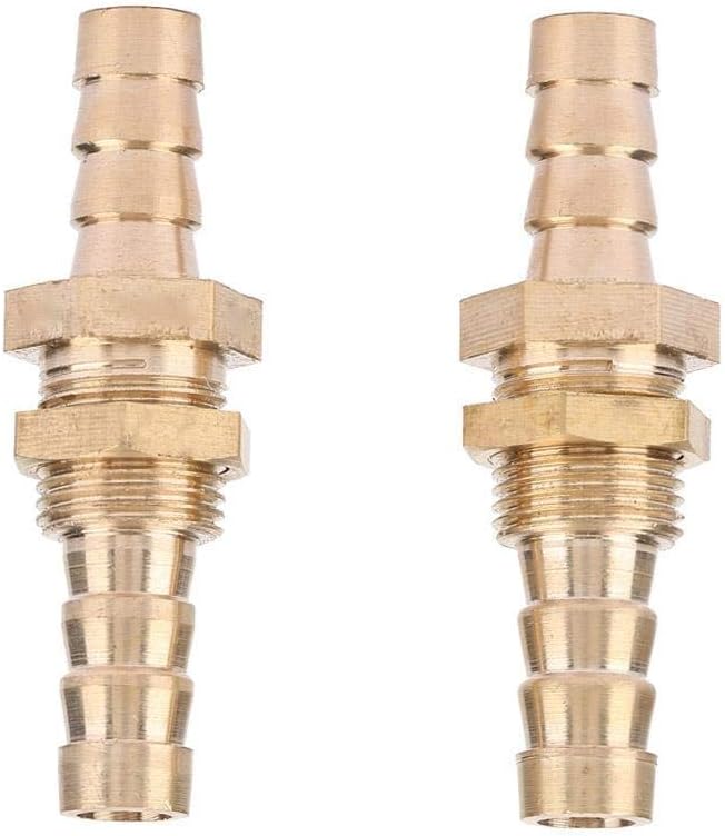 Zwei 10-mm-schlauchverbinderadapter Aus Messing Mit Widerhaken Für Den Schlauchanschluss.
