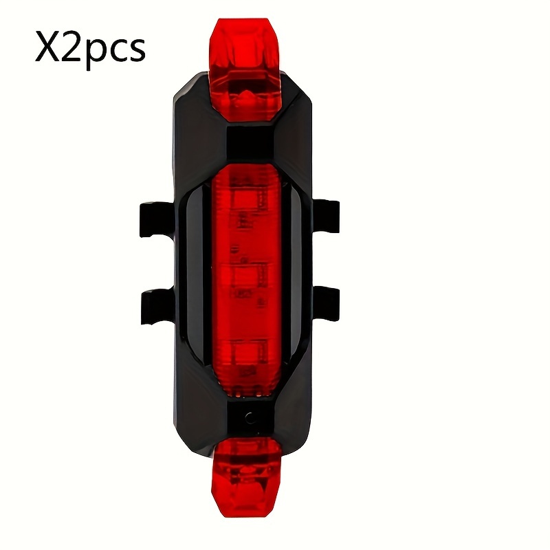 Zwei Fahrradrücklichter, Ausgestattet Mit Per Usb Aufladbaren Akkus, Einfach Zu Montieren (rot).