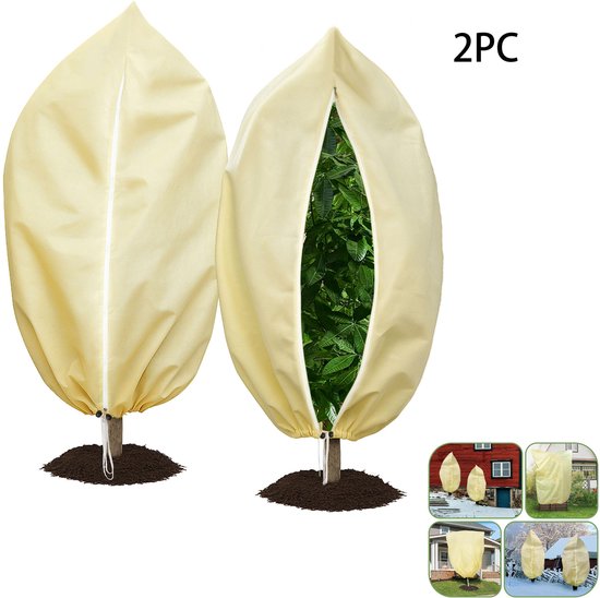 2-teiliges Pflanzenschutz-set, 80 X 120 Cm – Geeignet Für Bäume, Pflanzen Und Topfpflanzen Im Garten – Gelb