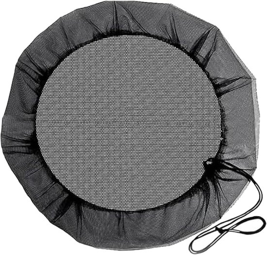 Zweiteiliger Regenwasserauffangeimer Mit Schutznetz, 97 Cm Strapazierfähiger Polyester-netzdeckel Mit Kordelzug Zum Schutz Vor Blättern Und Insekten.