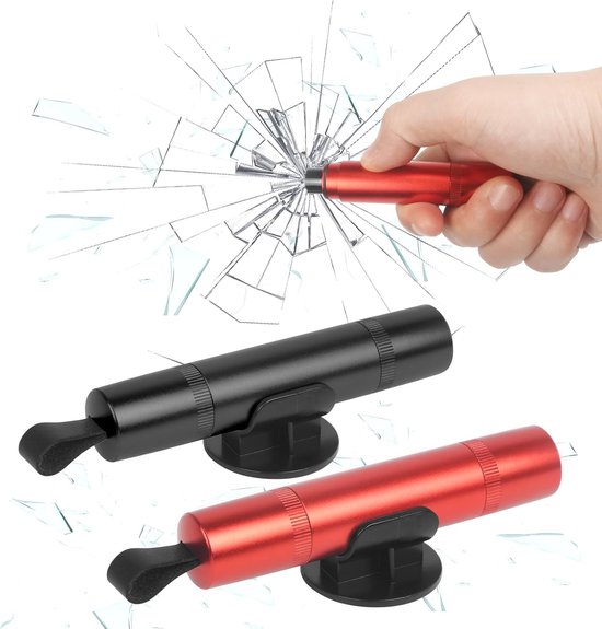 2-in-1 Auto-sicherheitshammer, Sicherheitsgurtschneider & Glasprüfset