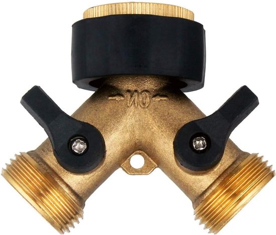 Messing 3/4-zoll Y-förmiger Zweiwege-gartenarmatur-wasserumsteller