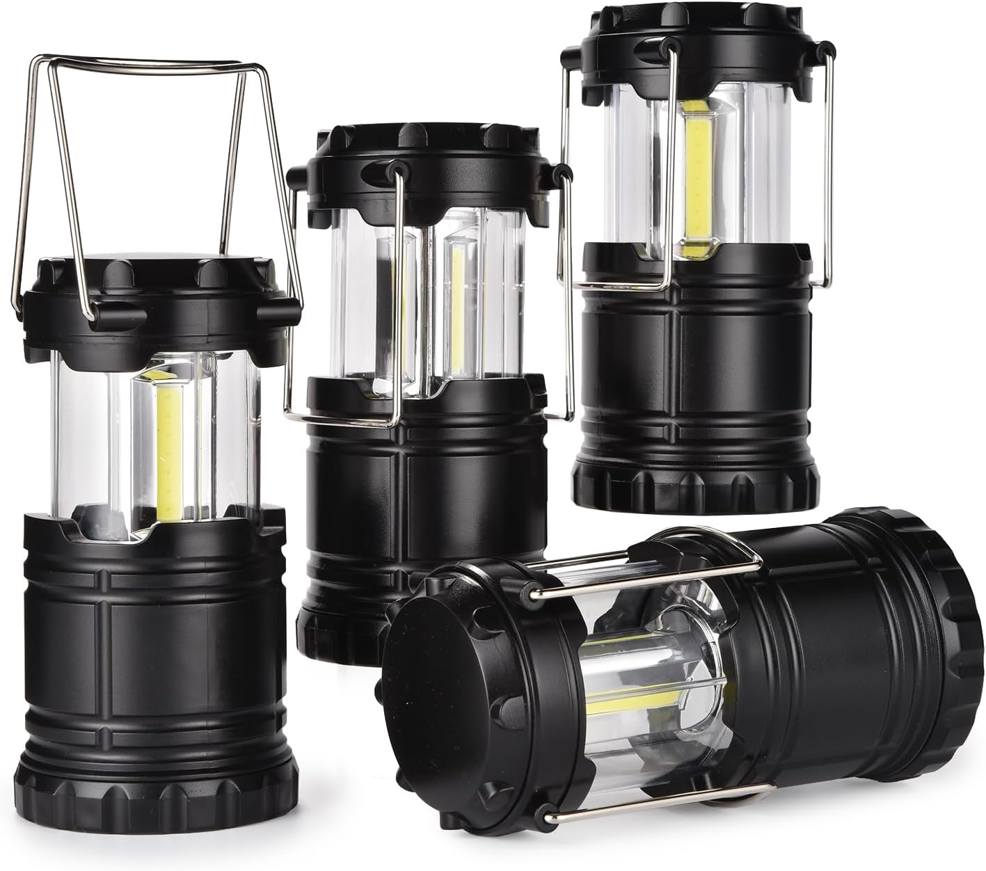 4er-set Faltbare Led-campinglaternen – Gartenbeleuchtung – Terrassenbeleuchtung – Warmweißes Licht – Superhell – Notbeleuchtung Und Camping – 4er-set