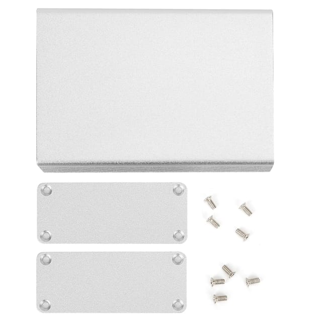 Projektgehäuse aus matt-silbernem Aluminium – DIY-Elektronikbox (27 x 66 x 100 mm) – Optimale Wärmeableitung