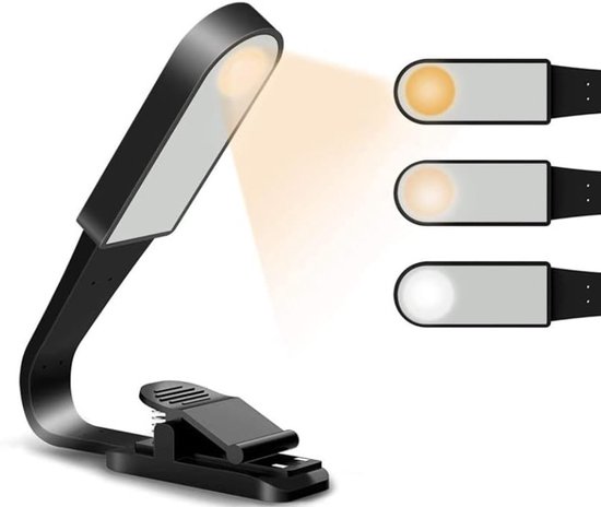 Tragbare, Wiederaufladbare Klemm-leselampe, Usb-mini-schreibtischlampe, 3 Farbmodi, Einstellbare Helligkeit, 200 Mah