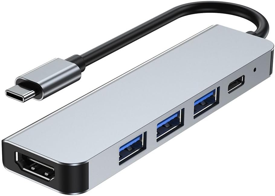 5-in-1 Usb-c-hub Mit 4k-hdmi-adapter, 100 W Pd Und 3 Usb 3.0-anschlüssen Für Macbook Pro/air