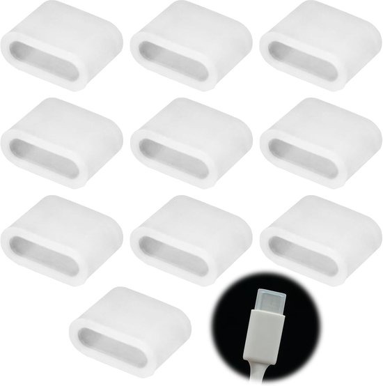 Usb-c-schutzhülle – 10 Stück – Staubschutzhülle – Staubschutzhülle Aus Kunststoff – Staubschutzhülle Für Ladekabel – Usb-typ-c-abdeckung (transparent)
