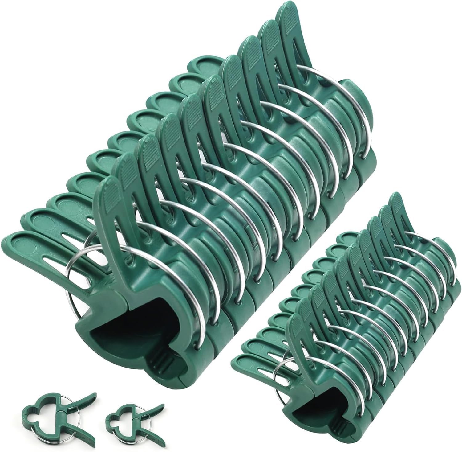 Pflanzenclips, Gartenclips Zur Stützung Von Pflanzen, Blumen Und Kletterpflanzen, Weiches, Aber Robustes Set Mit Pflanzenstützclips (10 Große + 10 Kleine)
