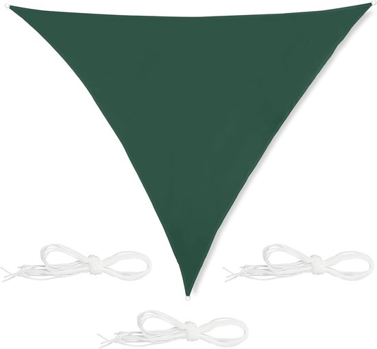 Dreieckiges, Blickdichtes Schattiergewebe Aus Polyester, 3 X 3 X 3 M – Für Garten Und Balkon – Grün