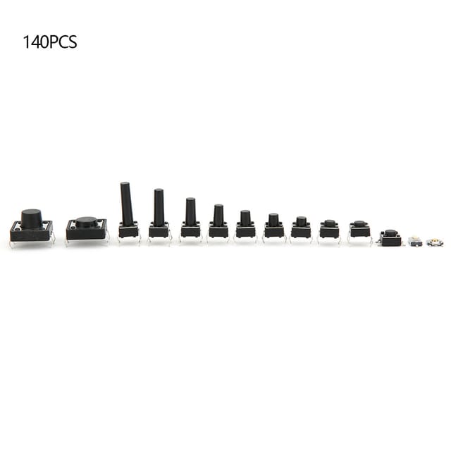 Satz mit 140 Mikro-Touch-Drucktasten, 14 Werte
