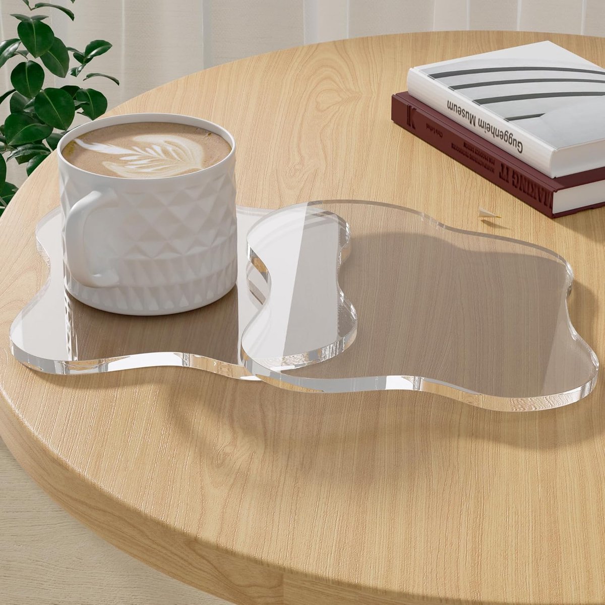 Acryl-untersetzer – 2 Stück – Transparent, Wolkenförmig – Getränkeuntersetzer – Untersetzer – Geschenk – Dekoration – Ideal Zum Schutz Des Schreibtisches Und Mehr