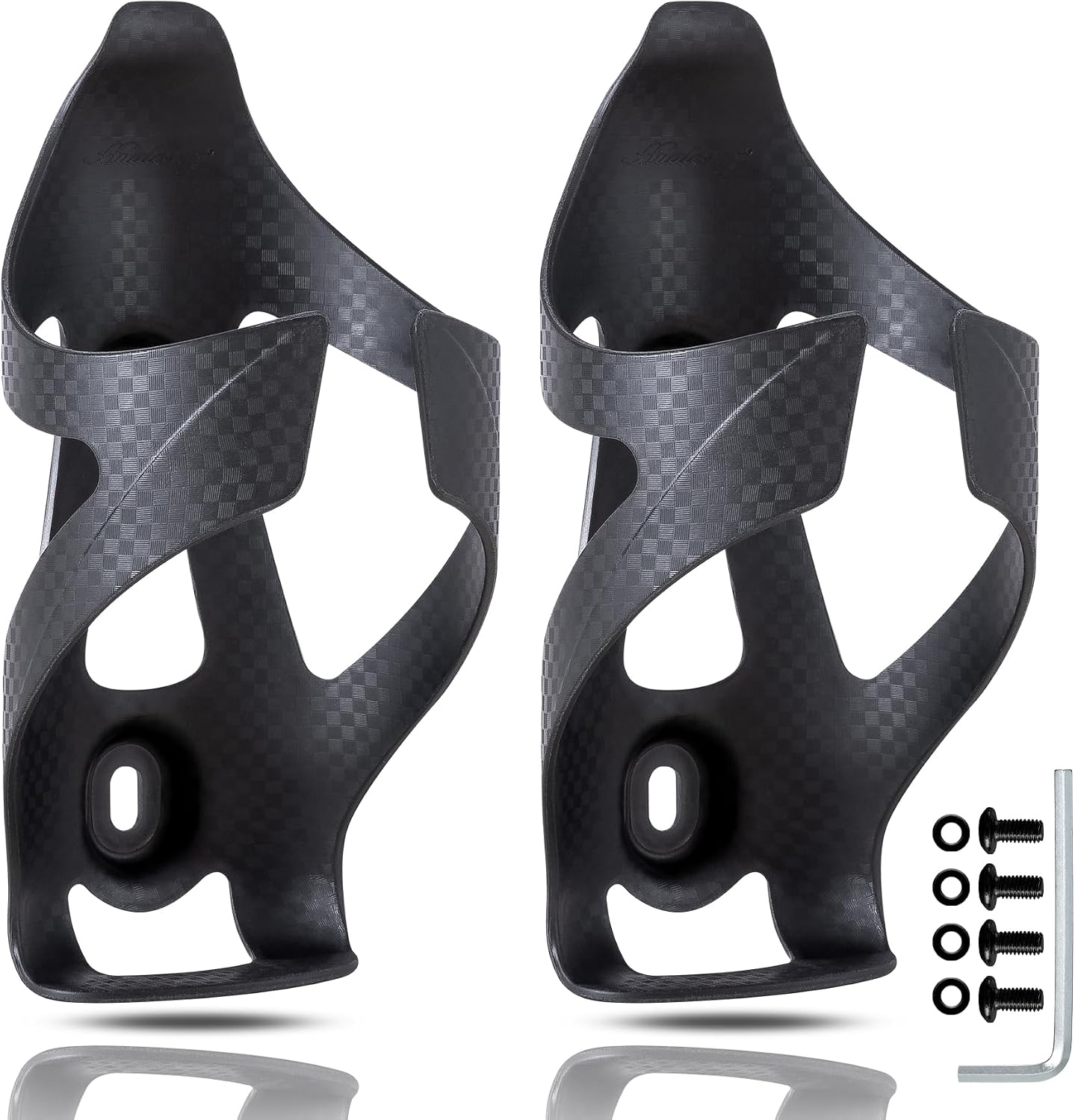 2-teiliger Flaschenhalter Aus Carbonfaser – 70–74 Mm – Mattschwarz – Für Rennrad, Mountainbike, Gravelbike & E-bike