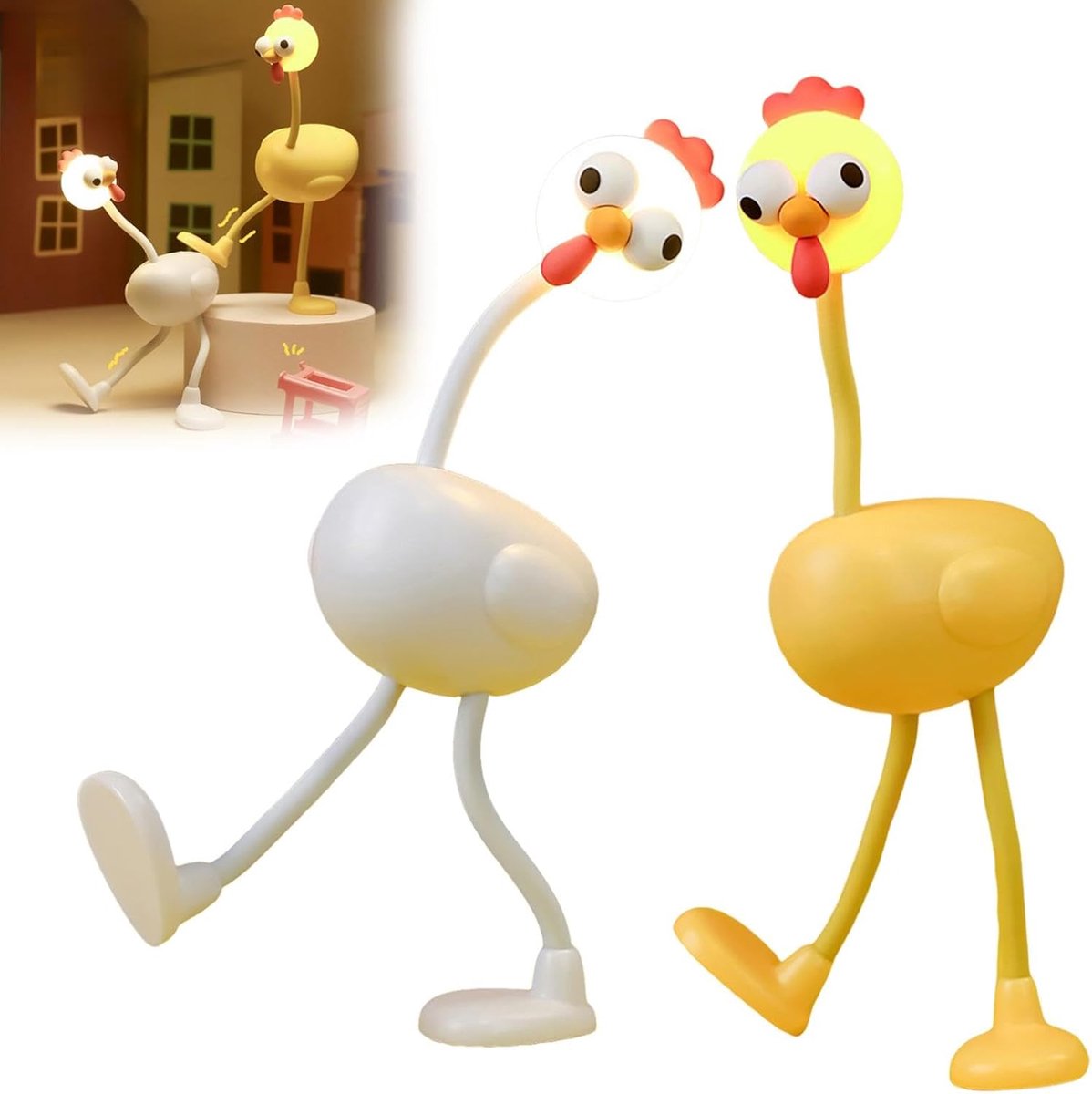 Niedliches Baby-nachtlicht – Huhn – Kinder-nachtlicht – Baby-nachtlicht – 3-stufig Dimmbare, Niedliche Led-lampe – Usb-akku – Ideal Für Studentenwohnheime Und Büros