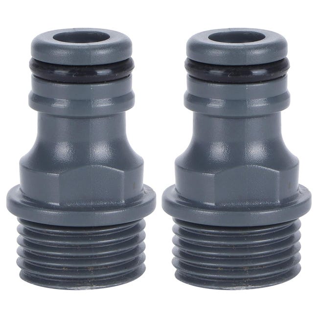 Ein Set Aus Zwei Männlichen Schnellkupplungen Für Gartenschläuche, Pvc-schlauchverschraubungen Und Wasserhahnadapter Für Die Gartenbewässerung Und Die Bewässerung Von Waschmaschinen.