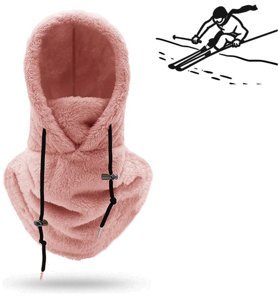 Skimaske, Fleece, Unisex – Geeignet Für Outdoor-aktivitäten Wie Wandern, Camping, Trekking, Skifahren Und Radfahren – Rosa