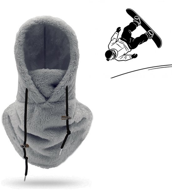 Skimaske, Fleece, Unisex – Geeignet Für Outdoor-aktivitäten Wie Wandern, Camping, Trekking, Skifahren Und Radfahren – Grau