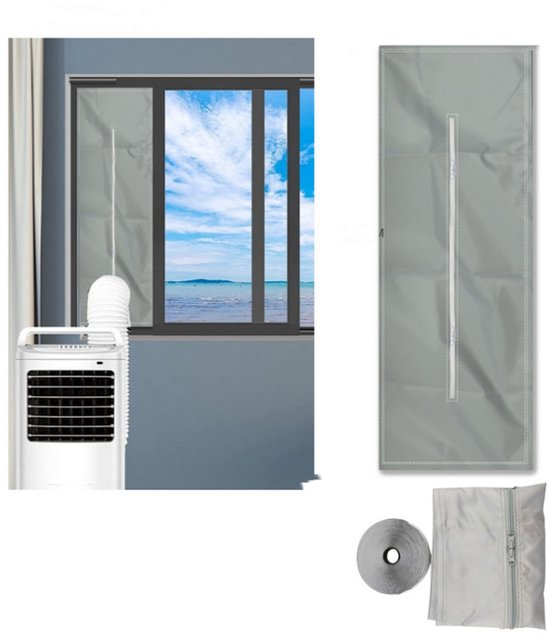 Fensterdichtungsset Für Mobile Klimaanlagen – Einteilig – Schiebefenster – Zubehör Für Mobile Klimaanlagen – Textile Fensterdichtungsstreifen – 130 X 50 Cm