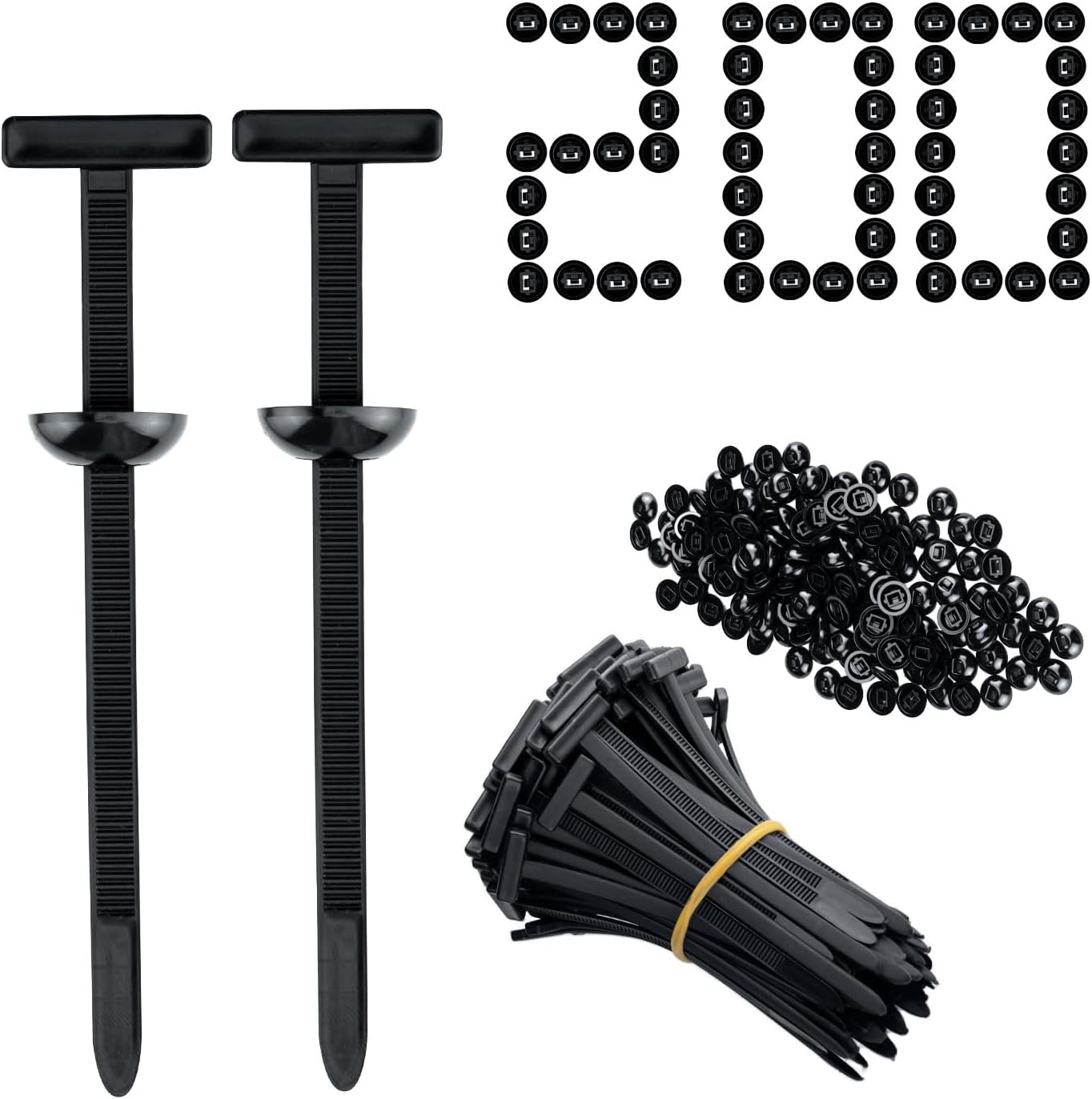 200 Kabelbinder Aus Nylon, Universelle Selbstsichernde Befestigungselemente – Kabelbinder Für Auto Und Haushalt – Kabel Schnell Und Sicher Befestigen