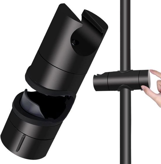 Duschhaltegriff – Universal – Schwarz – Passend Für Duschstangen Mit Einem Durchmesser Von 18–25 Mm – Kunststoff – Separat Erhältlich
