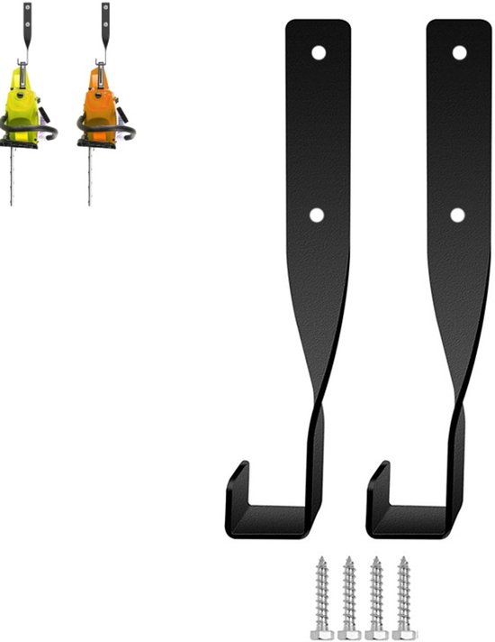 Zweiteiliges Set, Haken, Kettensägen-wandhaken, Stahlhaken, Rasenmäher-aufbewahrungshaken, Werkzeugaufbewahrungshaken Für Die Garage, Kettensägen-werkzeugaufbewahrungsregal