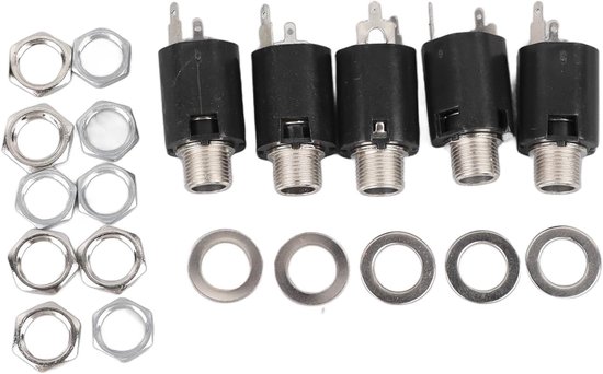Fünf 6,35-mm-stereostecker, Stereostecker, Stereostecker, 3-polig, Ministecker, 6,5 Mm, Weiblich, 2-kanal-eingangsanschluss.