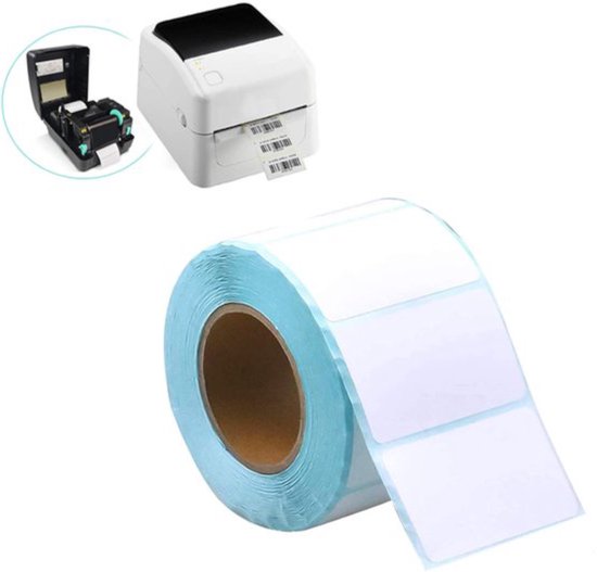 1000er-packung Thermotransferetiketten 50 X 30 Mm – Rollenware, Datum/preis – Weiß