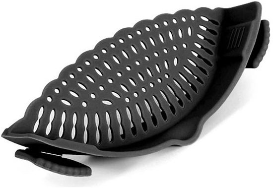 Clip-sieb Für Kochgeschirr/silikonsieb – Zum Abtropfen Von Gemüse, Obst Und Nudeln – Auslaufsicher – Spülmaschinenfest – 23 X 8,5 X 5,8 Cm
