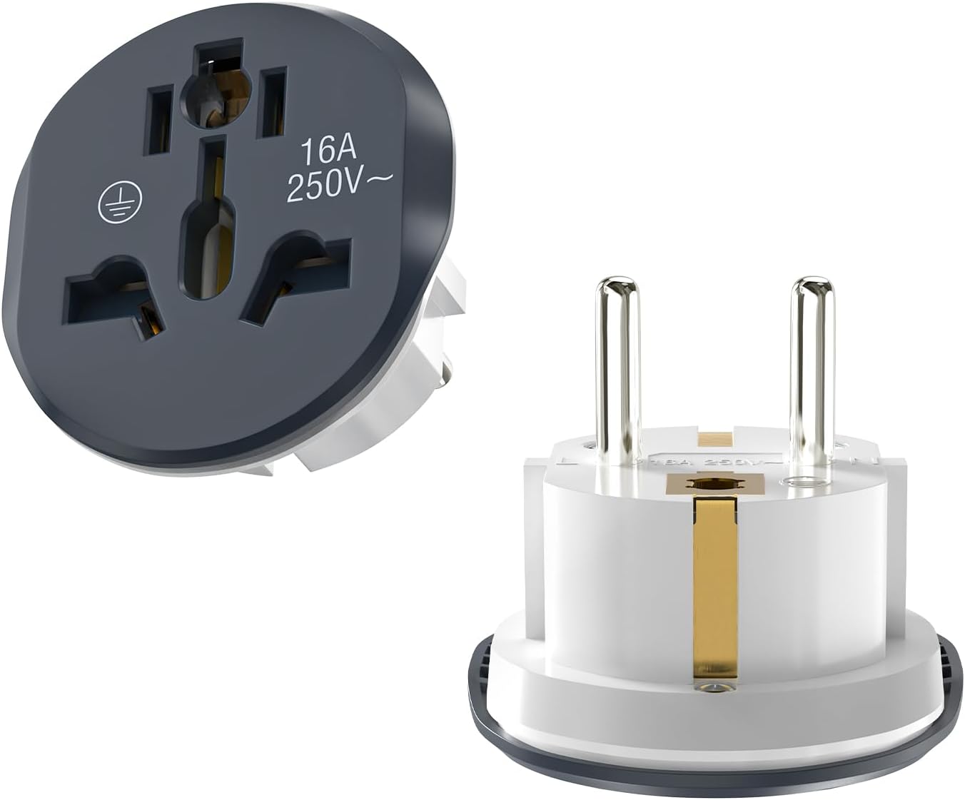 Eu-reiseadapter – 2-teilig (deutschland, Großbritannien Auf Eu-stecker)