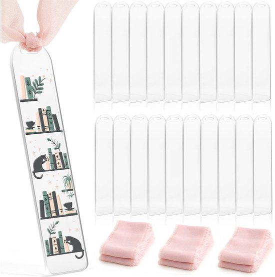 20 Transparente Acryl-lesezeichen – Blanko-anhänger Zum Selbstgestalten – Hochwertige Geschenk- Und Gepäckanhänger – Acrylplatten Für Hobby Und Kreativität – Perforiert
