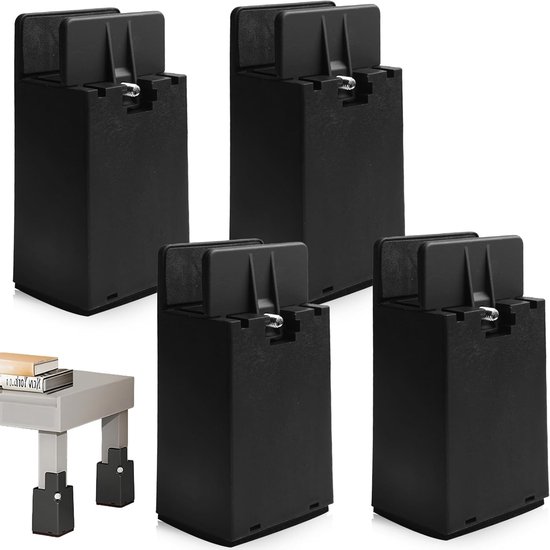 4-teiliges Set Aus Schraubclips Für Möbelfüße, 10 Cm – Geeignet Für Tischbeine Mit Einer Breite Von Maximal 10 Cm.