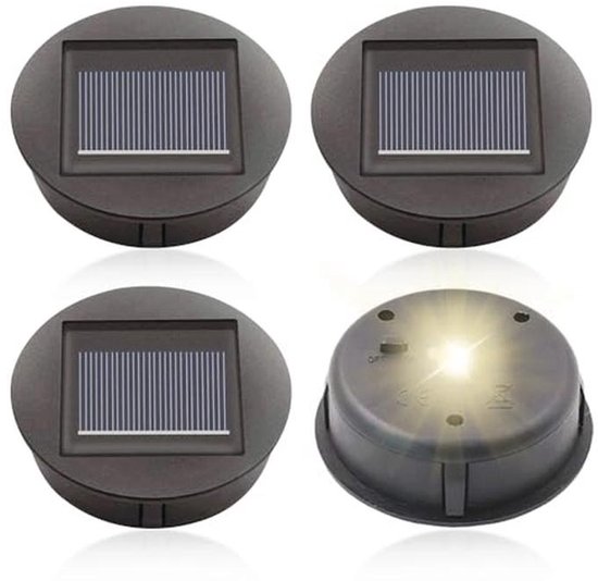 Ersatz-solarlampen – 4er-pack, 8 Cm Solarleuchten, Wasserdichte Led-leuchten, Geeignet Für Gärten Und Terrassen.