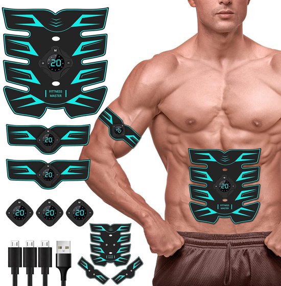 Bauchmuskelstimulator, Ems-muskelstimulator, Fitnessgerät Für Bauch, Arme, Schultern, Rücken, Beine/hüften