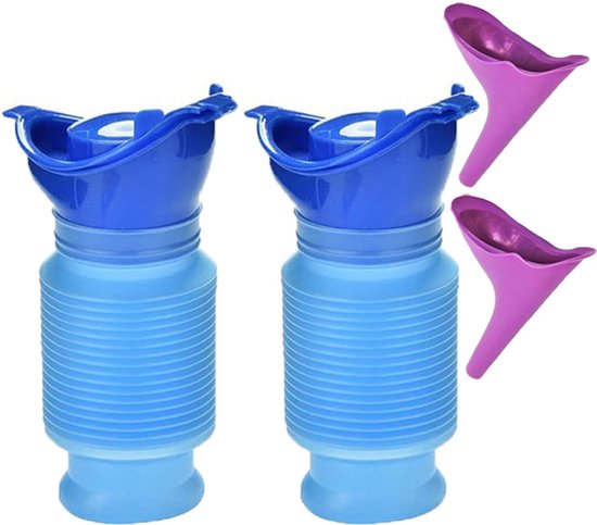 Sets 750 Ml Unisex-notfall-urinaltrichter Und Urinbeutel, Wiederverwendbares Camping- Und Reise-toiletten-set