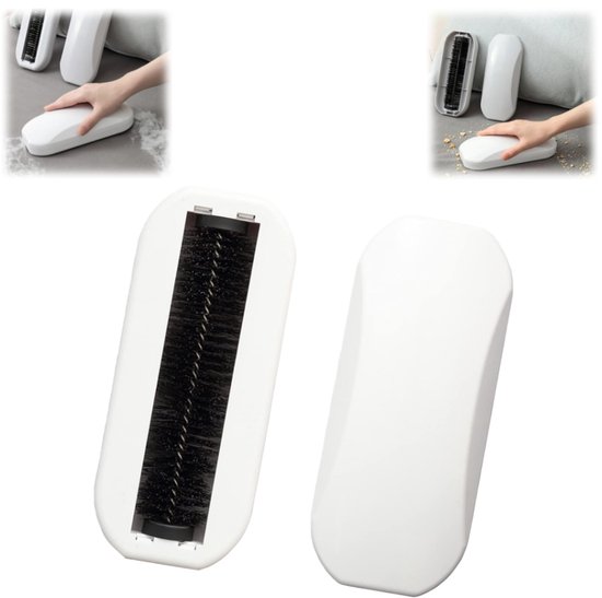 2-teiliges Weißes Tragbares Drehbares Reinigungsbürsten-set Für Tischdecken, Betten, Kleidung Und Sofas