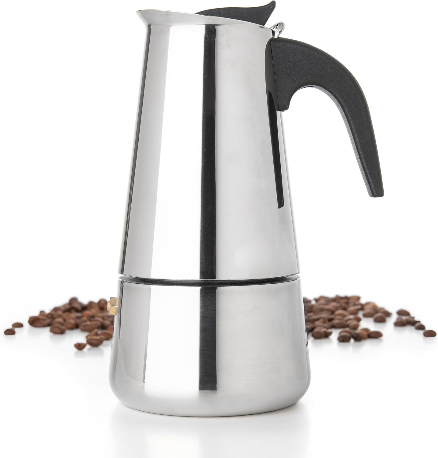 100-ml-edelstahl-espressokanne Für Den Herd – Espresso- Und Latte-kaffeemaschine, Robuste Kaffeekanne Für Den Heimgebrauch