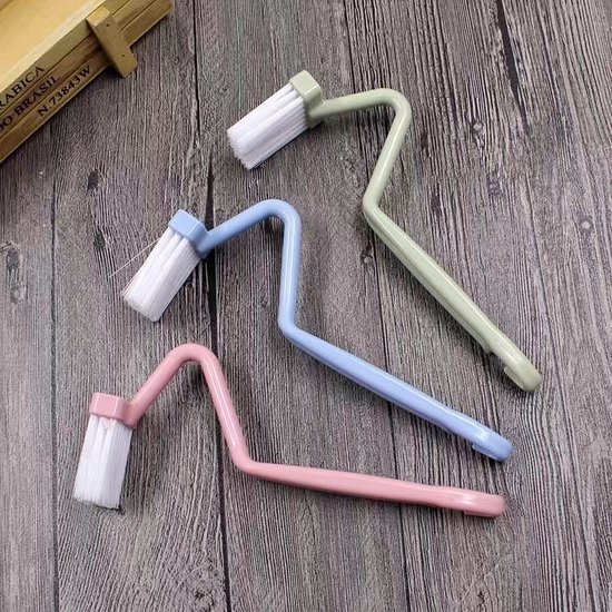 3-teiliges Wc-reinigungsbürsten-set, Wiederverwendbare, Dekorative Wc-bürsten Mit Kleinem, Gebogenem Kopf, Badezimmer-reinigungszubehör